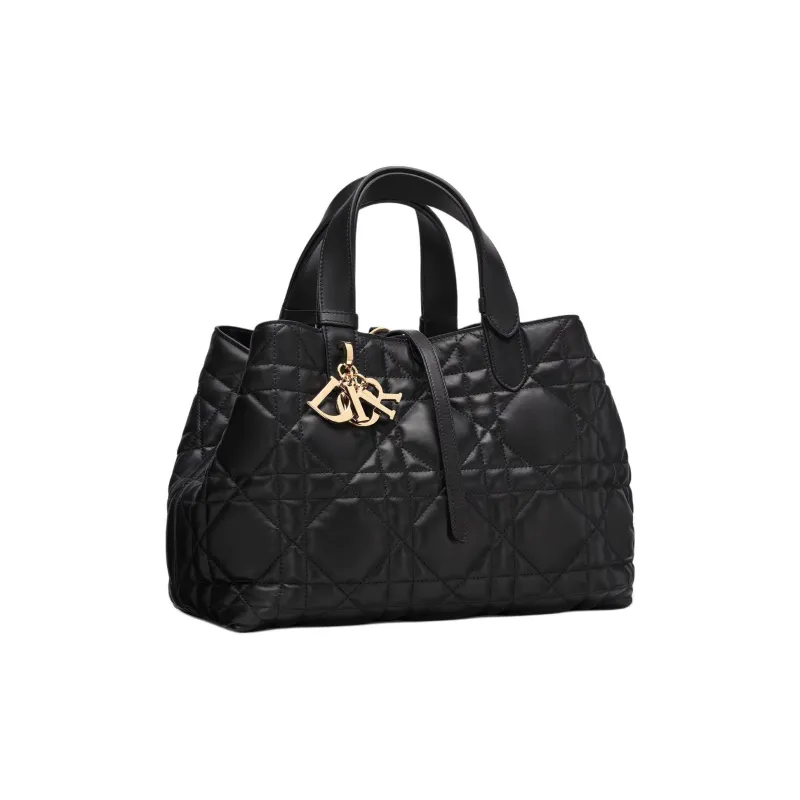 DIOR Toujours Cow Leather Native Bag, One Shoulder Handbag Medium Size Women's Black-3