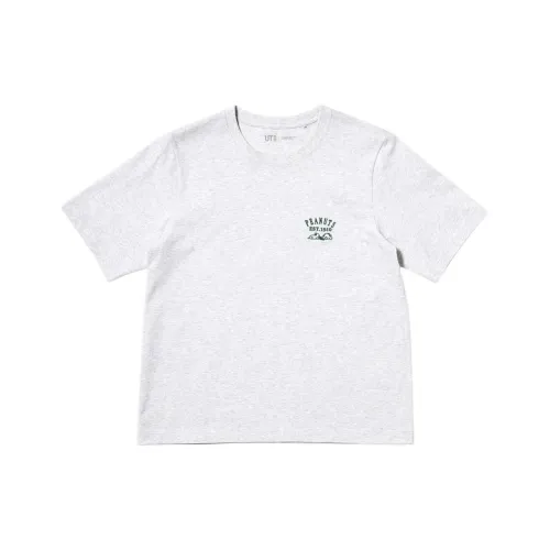 UNIQLO X PEANUTS Co branded Series T Shirt Women's Gray