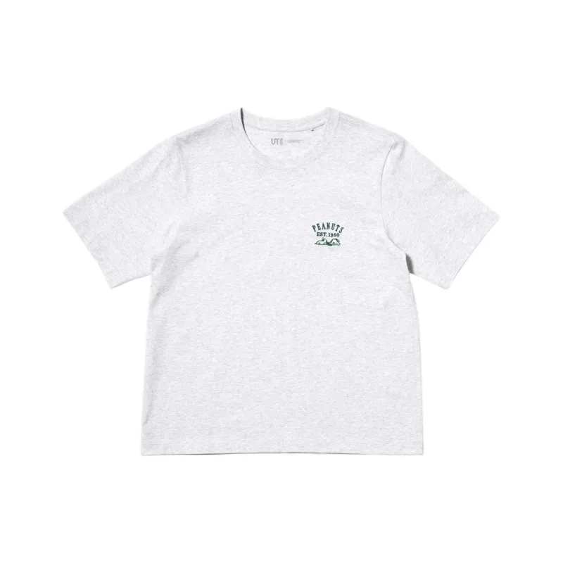 UNIQLO X PEANUTS Co branded Series T Shirt Women's Gray-0