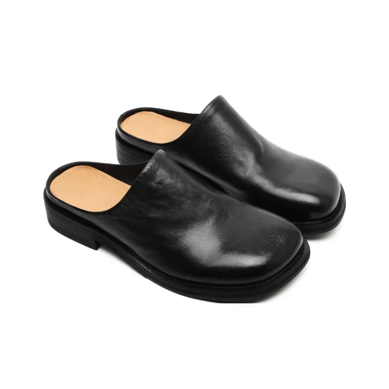 Angelmi Abrasion Resistant Slip Resistant Closed Toe Slippers Unisex Black-2