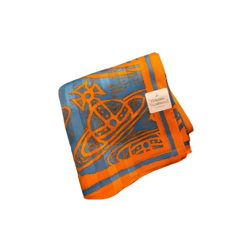 Vivienne Westwood Silk Scarves Unisex Orange