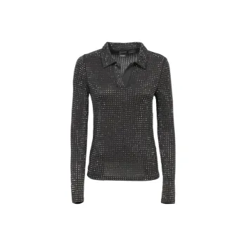 PINKO Kooser Stud Embellished Polo Top
