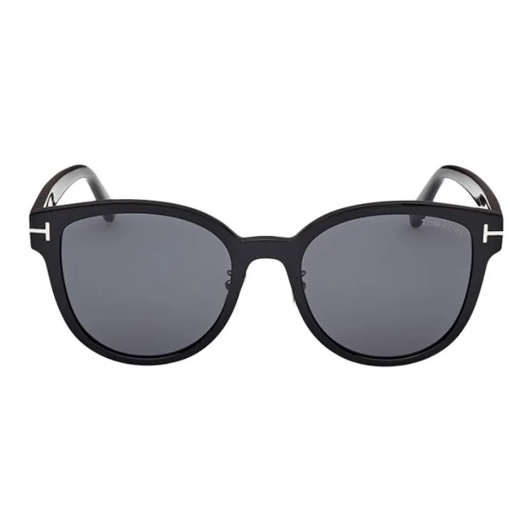 TF Acetate Plate Frame Cat Eye Sunglasses Unisex Black-1