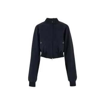 Ferragamo Cropped Zipped Bomber Jacket