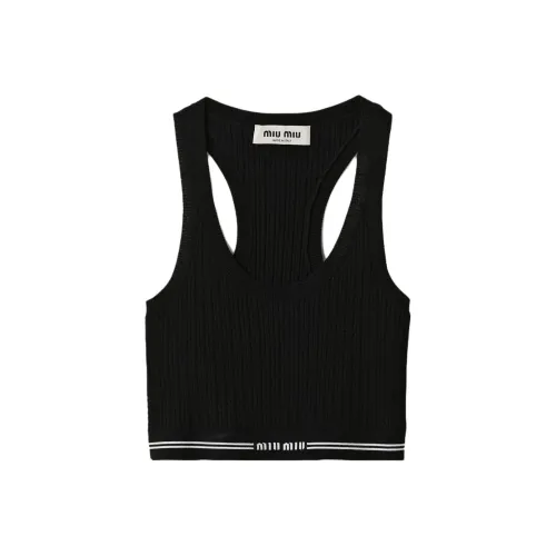 MIU MIU Tank Tops Women's Black