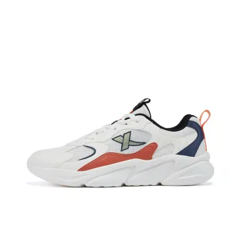 XTEP Running Shoes Men Low Top Sail White, Worry Free, Ink Teal