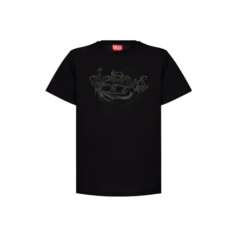 DIESEL T-Regs-P2 Graphic Printed Crewneck T-Shirt-0