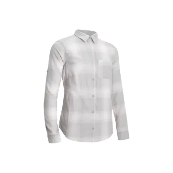 DECATHLON FORCLAZ TRAVEL 100 Shirt Women's Light Smoke Gray