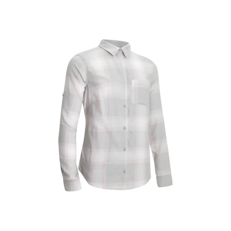 DECATHLON FORCLAZ TRAVEL 100 Shirt Women's Light Smoke Gray-0