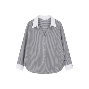 IHIMI Shirts Women's Gray White