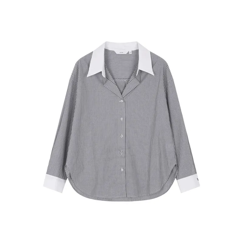 IHIMI Shirts Women's Gray White-0