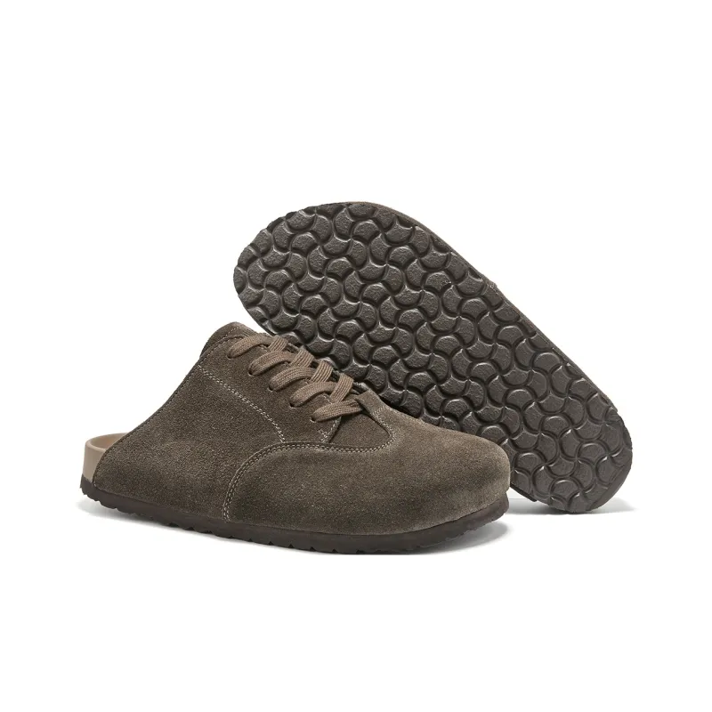 HD Quiet Abrasion Resistant Slip Resistant Closed Toe Slippers Men's Coffee-7