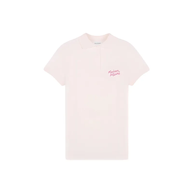 Maison Kitsune Handwriting Short Sleeved Polo Shirt-0