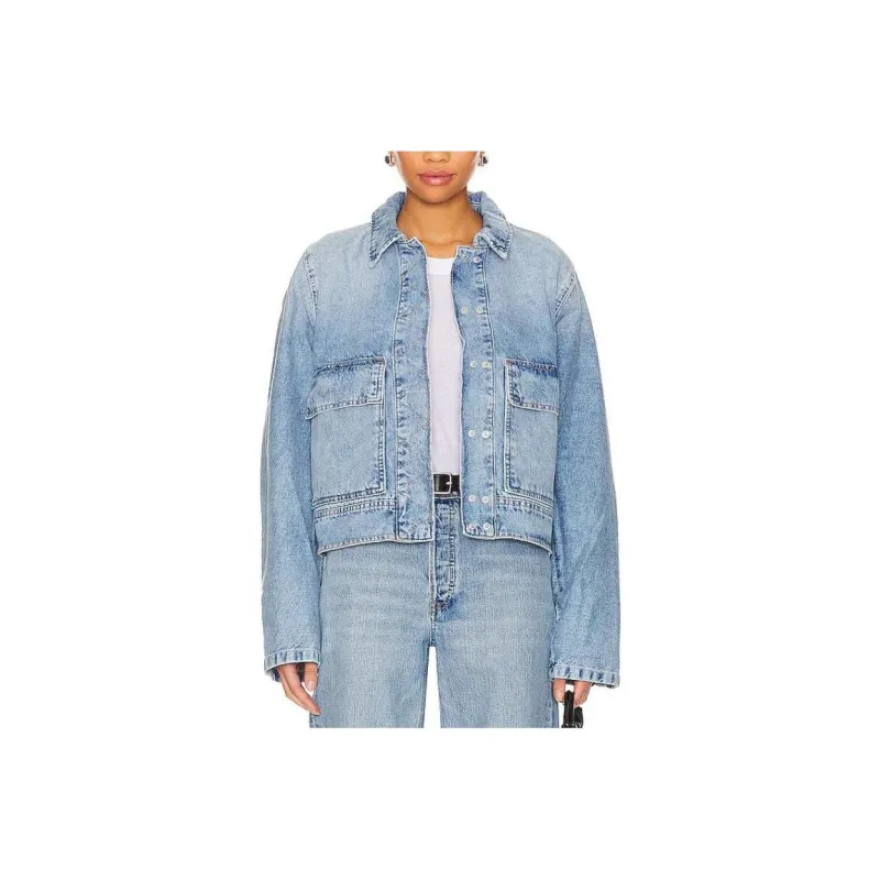 FREE PEOPLE Jackets Coats Women's Blue-0