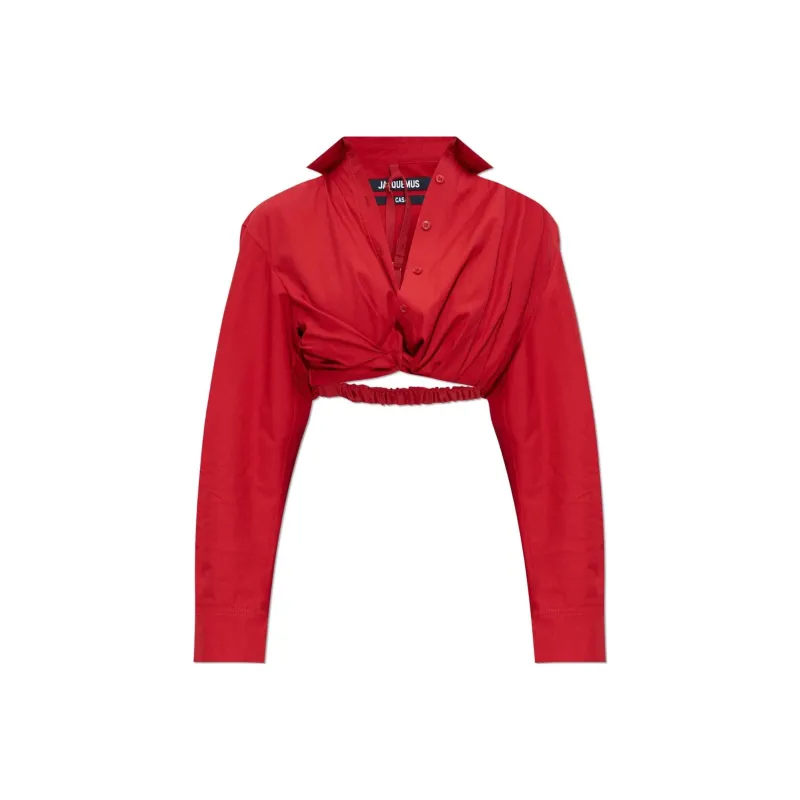 Jacquemus La Short Bahia Shirt 'Dark Red'-0