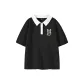 Black with White Collar