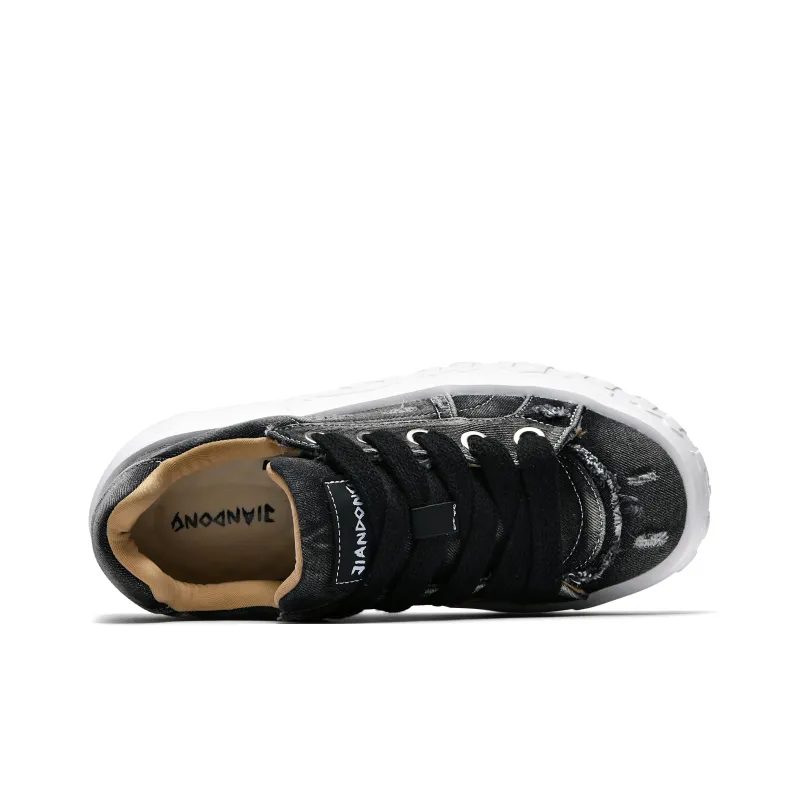 JIANDONG Coverage Slip Resistant Waterproof Cushioning Impact Resistance Low Top Skateboard Shoes Men's-2