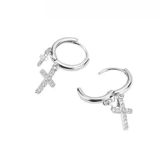 Mr. Shang 925 Sterling Silver Earrings Unisex-7