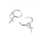Double Cross Hoop Earrings 1 Pair