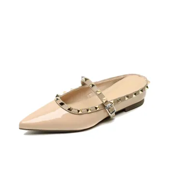 Than Than Me Slip Resistant Closed Toe Slippers Women's Nude