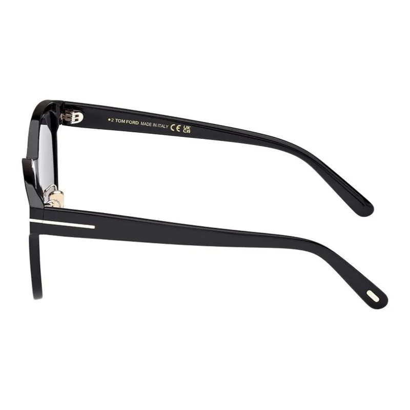 TF Acetate Plate Frame Cat Eye Sunglasses Unisex Black-3
