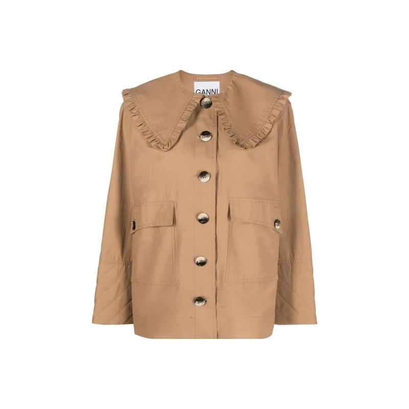 GANNI Jackets Women's Brown-0