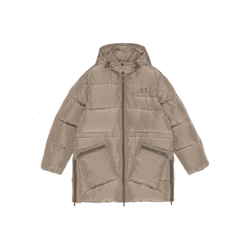 GANNI Tech Puffer Oversized Midi Jacket 'Phantom'-0