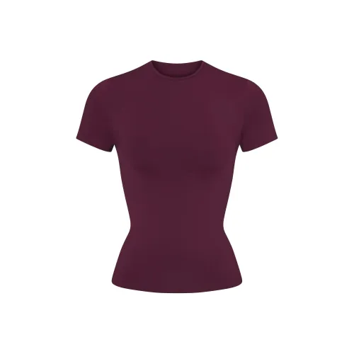 SKIMS T-Shirt Women's DEEP BERRY/Deep Berry Red