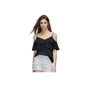 【dme】 Chiffon Shirt Women's Black