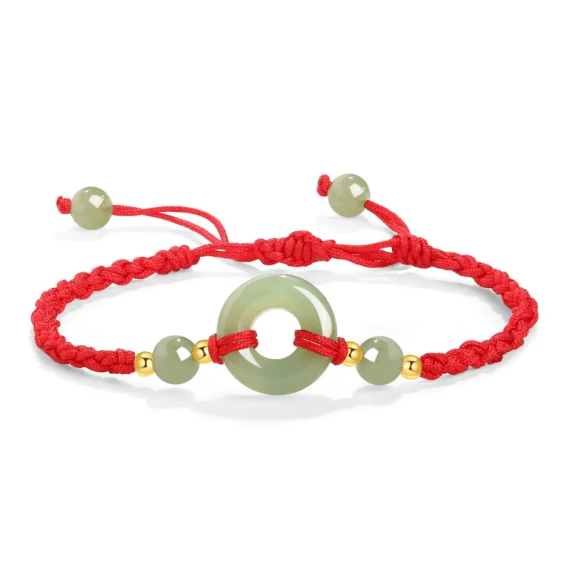 Lao Feng Xiang Hetian Jade Bracelets White Jade/Pale Greenish White Jade Unisex-11