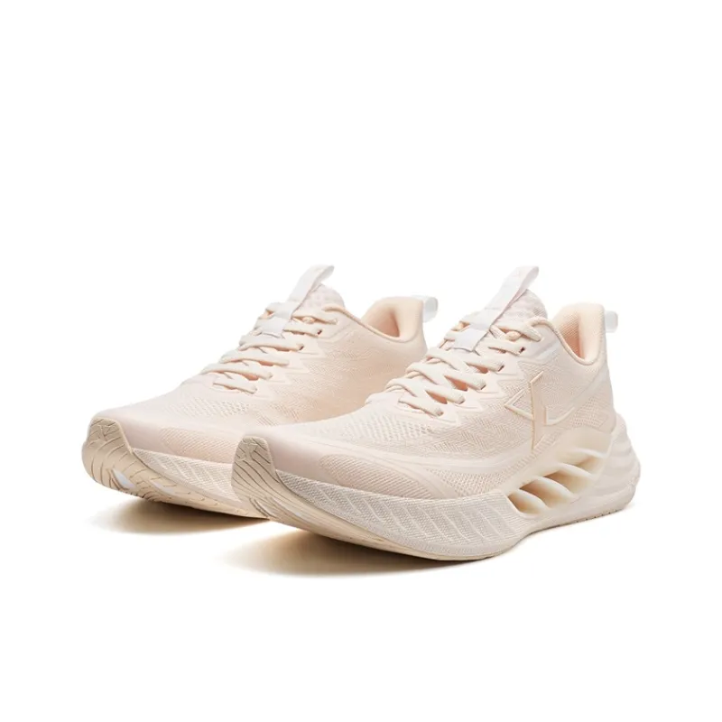 XTEP Hydrogen Wind 8.0 Rebound Breathable Slip Resistant Low Top Training Sprint Running Shoes Women's Pure Peach Scent-2