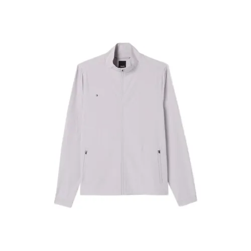 Vuori Jacket Men's Silver Gray Linen Texture