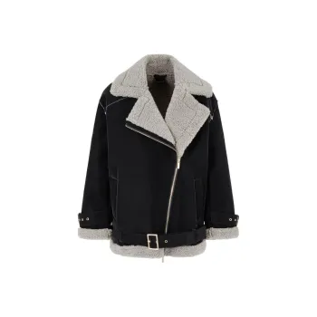 ARMANI EXCHANGE Zipped Faux fur Trim Jacket