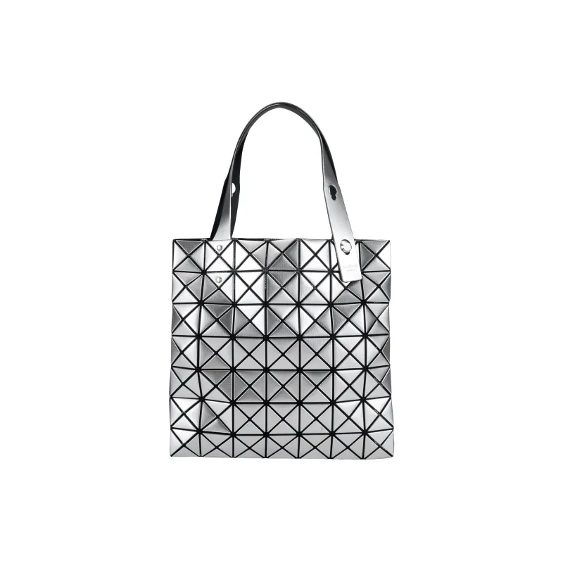 ISSEY MIYAKE PLATINUM COFFRET Polyurethane Tote Bag, Shopping Bag, Handbag Women's Silver-2