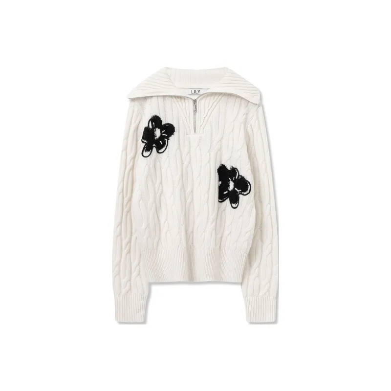 LILY Knitwear Women's 604 Ecru-0