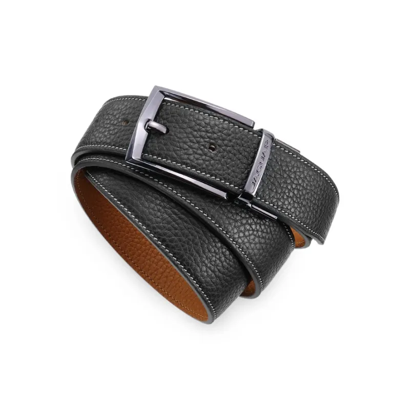 JAGUAR Cow Leather Belts Men's Gunmetal 3.4cm-5