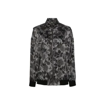 BIMBA Y LOLA Floral-print Satin Jacket