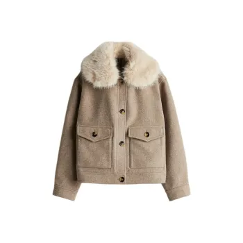 H&M Jackets & Coats Women's Mixed Beige