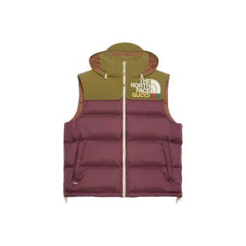 GUCCI X The North Face Padded Vest Bordeaux/Green