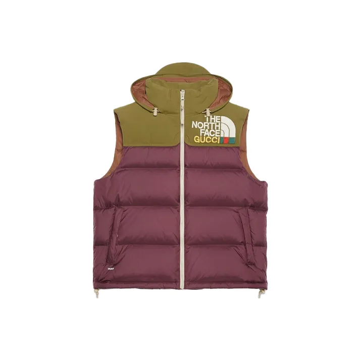 GUCCI X The North Face Padded Vest Bordeaux/Green-0
