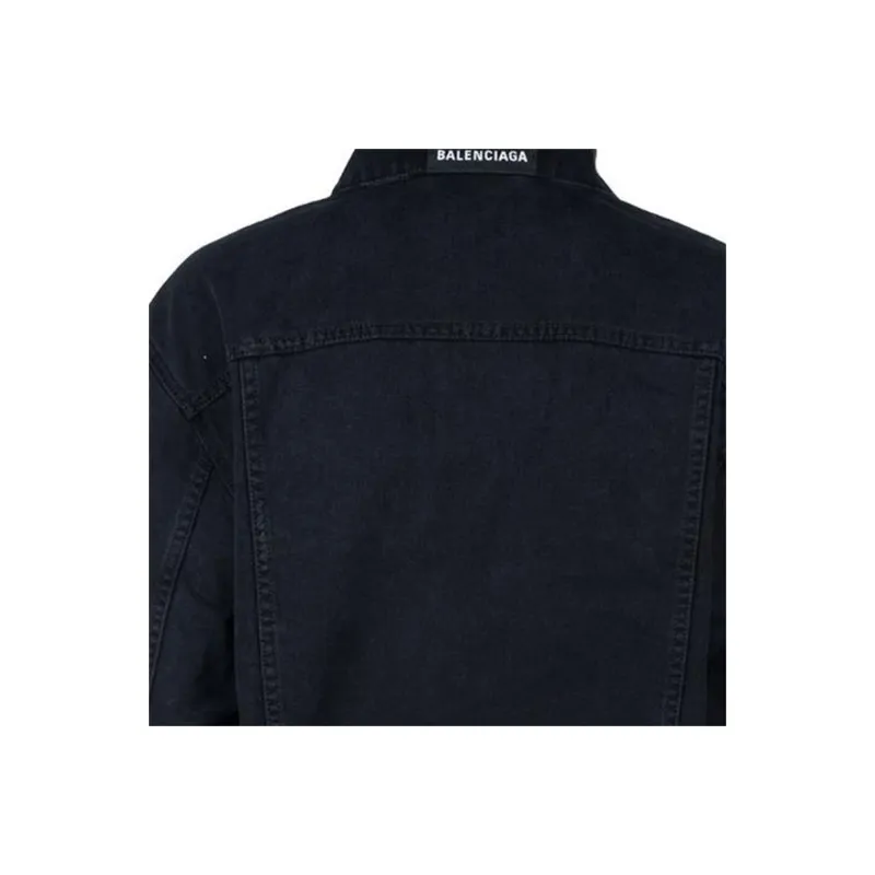 Balenciaga Cropped Denim Jacket-3