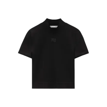 Alexander Wang Mock Neck Short Sleeved Top