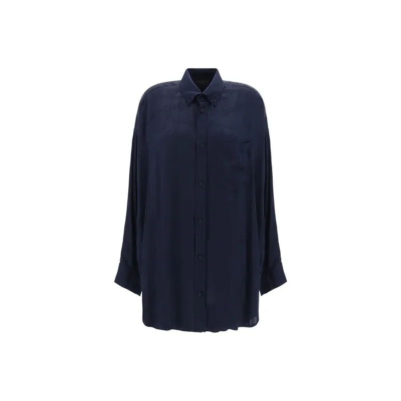 Balenciaga Allover Logo Long Sleeved Shirt-0
