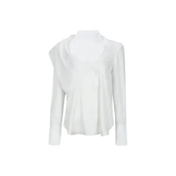 YCH FW24 SCARF DETAILED BLOUSE Shirt Women's White/White