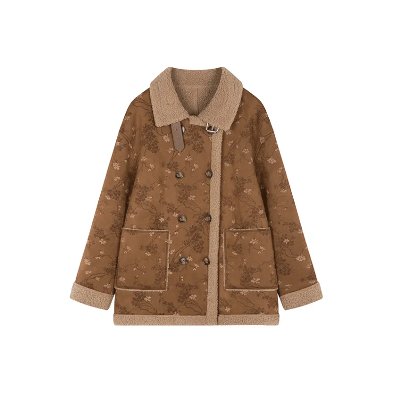 Mo Han Yi Mei Jackets Coats Women's Coffee-0