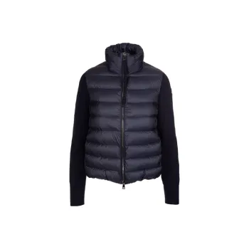 Moncler Zip Up Puffer Cardigan 'Navy'