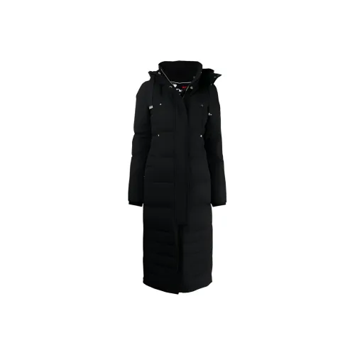 Moose Knuckles FW21 Solid Color Hooded Long Down Jacket Women's Black