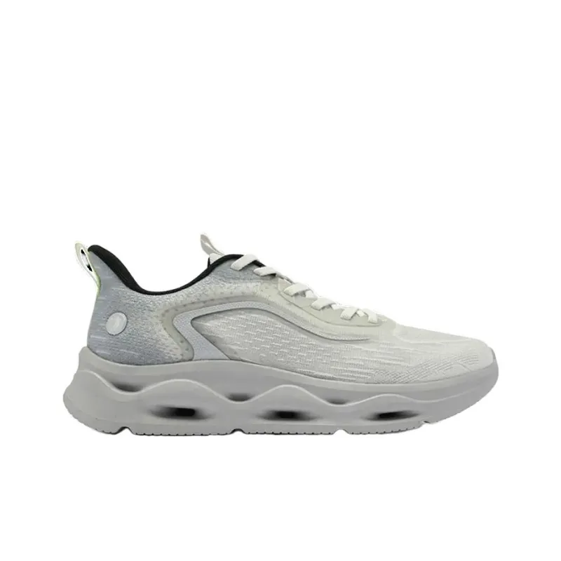 QIAODAN Breathable Low Top Running Shoes Men's Gray-1