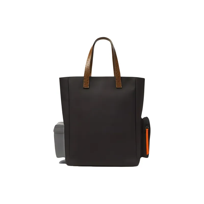 FANSIZHE VERSACE Cow Leather Tote Handbag Men's Black-2