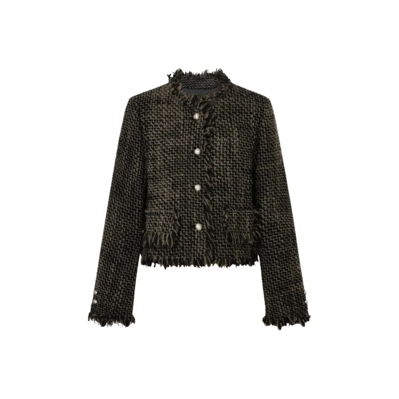 MOCO Jackets Coats Women's Mixed Color Tweed-0